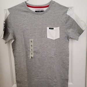 U.S. Polo Assn Grey White Colorblocked Shirt XL 18
